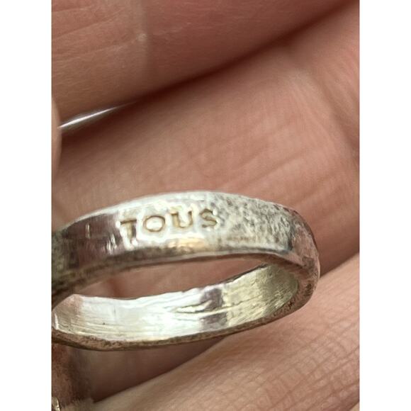 Tous 925 Sterling Silver Modernist Ring SIZE 6 (19.5 Grams! - Picture 5 of 12